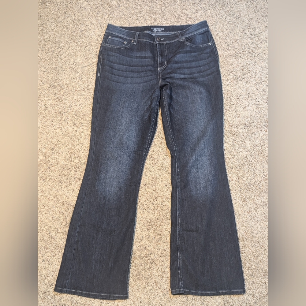 Maurice’s High Rise Dark Medium Wash Jeans SZ 16 Long - Picture 2 of 10